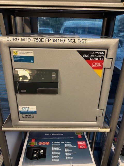 A An Used Burg Wachter Safes Sunshine Coast - MTD- 750 E FP - Electronic / Fingerscan ( New Version) Floor Stock